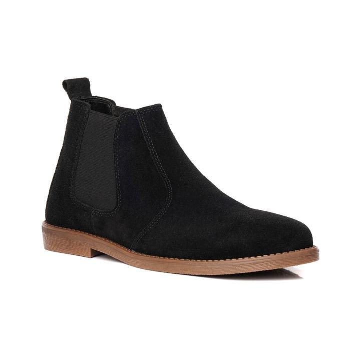 Black Suede Chelsea Boots Men's Casual Comfort Style